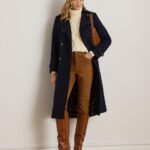 Abrigo de paño de mujer con doble botonadura Lauren Ralph Lauren Azul marino 36/2