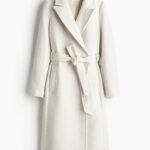 Abrigo con cinturón de anudar Blanco MUJER | H&M ES