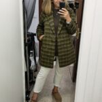 Md´M Abrigo cuadros pelo verde