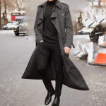 Trench Coat Abrigo Gris Largo Hombre POROPL Abrigos De Trinchera Gris Oscuro Para Hombre, Argentina Ubuy