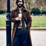 Abrigo largo clásico de lana para hombre: gabardina de invierno vintage marrón tostado para hombre Etsy España