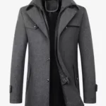 Abrigo de lana para hombre abrigo cálido de manga larga ropa de invierno