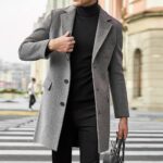 L9WEI Abrigo corto para hombre de invierno para hombre, delgado, elegante, gabardina, chaqueta de invierno, cuello alto, abrigo de invierno, M: Amazon.es: Moda