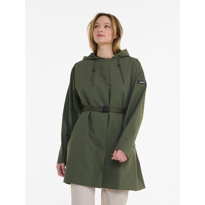 abrigo-impermeable-mujer-221vyr-1.jpg Aigle Imperméable Ceinturé MTD Chaqueta impermeable Mujer | Hardloop - Imagen 1
