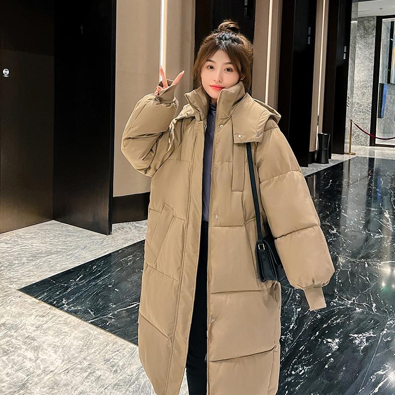 abrigo-mujer-575mqk-1.jpg Mujer invierno con capucha gran bolsillo brillante largo cálido abrigo señora Puffer chaqueta algodón acolchado relleno abrigo Compra barata en Joom - Imagen 1