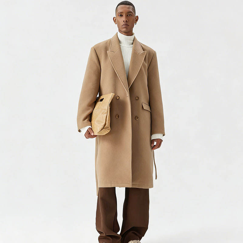 abrigo-pano-hombre-006qlw.jpg Abrigo De Paño Largo Para Hombre | Forro Interior Cálido | Ideal Para Invierno Y Uso - Imagen 1