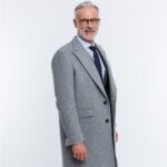 Abrigo de paño de hombre en Wickett Jones Gris oscuro 2XL/54