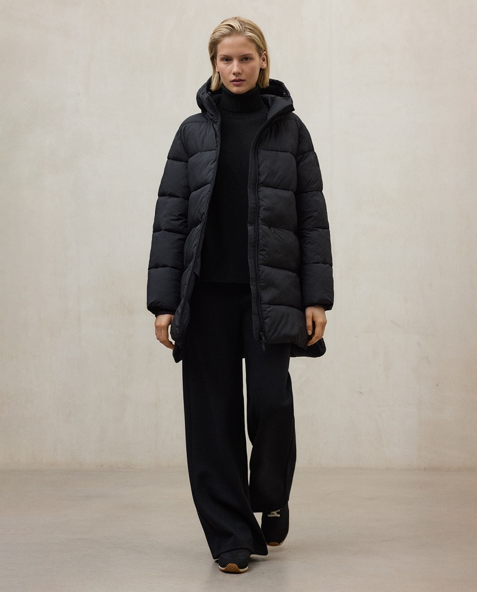 abrigos-acolchados-mujer-354fdz-1.jpg Abrigo Acolchado Abrigo Negro Mujer Hm Puffer Jacket Chaqueta Acolchada Trajes Chaqueta Mujer H&m Plumferos Chaqueta - Imagen 1