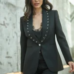BLAZER NEGRA CON TACHAS GUIDO | Glossmoda