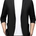 Genérico Blazers para Hombre, Chaqueta Americana Hombre Invierno, Transpirables Tela Ligera Manga Larga con Estampado Blazers Slim Fit Casual Retro Elegante Abrigo para Bodas O Eventos : Amazon.es: Moda