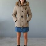 Anorak largo de mujer acolchado FLY beige