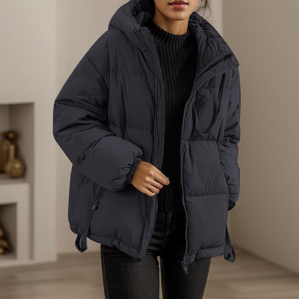 anorak-mujer-732pus-1.jpg ULLIAN Plumifero Mujer Abrigo Mujer Invierno Plumon Chaqueta Chaqueta Mujer Invierno Cremallera Con Capucha Espesado Otoño Invierno Cálido Plumas Ligeros Mujer B62N: Amazon.es: Moda - Imagen 1