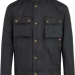 Belstaff Racemaster Waxed Jacket (FR/ES, Números, 44, Regular, Regular, Negro): Amazon.es: Moda