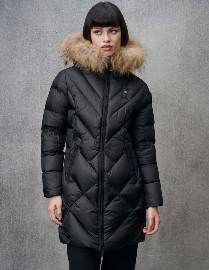 blauer-mujer-141xfp-1.jpg Abrigo Largo Blauer USA Althea Negro Mujer 24WBLDK03052 006047 999CB | Comprar Online en Capitán Siroco – Capitan Siroco - Imagen 1