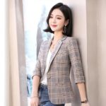 Blazer mujer moda temperamento profesional ajustado elegante manga larga prendas de vestir exteriores Chic Tops ropa de oficina nuevo otoño Compra barata en Joom