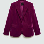 Blazer terciopelo estructurado | MANGO OUTLET España (Península y Baleares)