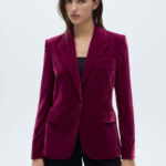 Blazer terciopelo estructurado | MANGO OUTLET España (Península y Baleares)