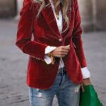 37 ideas de Blazer terciopelo | terciopelo, vestir casual, moda casual mujer