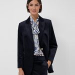 Blazer de mujer un botón terciopelo Roberto Verino Azul marino 36/XS
