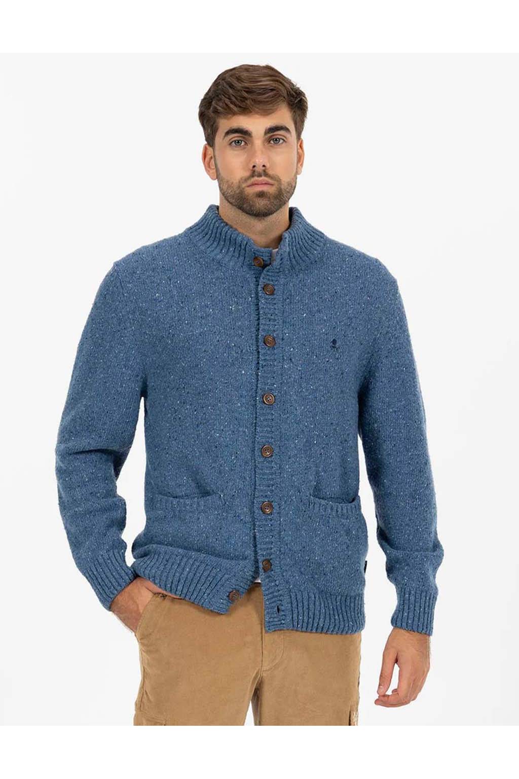cardigan-hombre-349gxg-1.jpg Cárdigan El Pulpo Jaspeado Bolsillos 11040825563707 Azul Royal medinapiel.es - Imagen 1