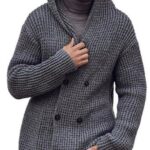 Ropa de hombre Cárdigan Para hombre Suéteres de hombre Cárdigans de hombre Casual Manga larga Gris Gris Único Milanoo.com