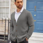 Cardigan Hombre Cardigan Prenda Prenda Hombre Uso Diario Hogar Cárdigan Con Cremallera Para Hombre