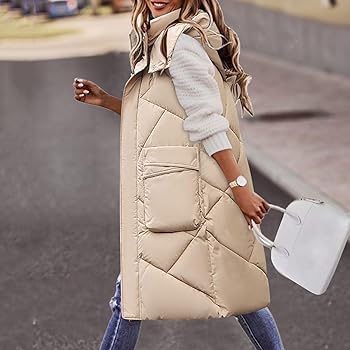 chaleco-acolchado-mujer-165rkj-1.jpg Duohropke Chaleco acolchado para mujer, largo negro, chaleco de plumón, chaleco de invierno, sin mangas, color liso, chaleco cálido, abrigo de plumón, ... - Imagen 1