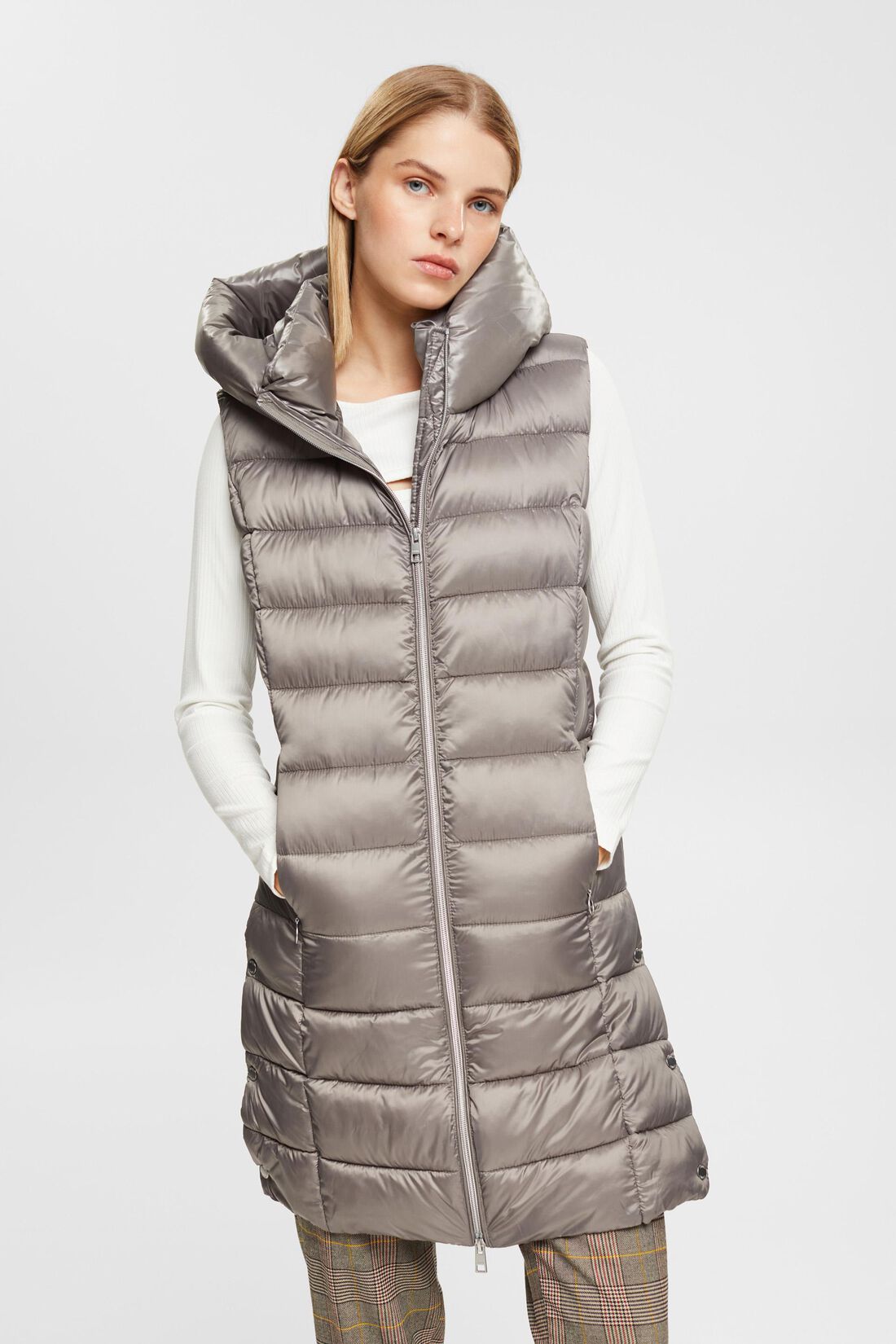 chaleco-acolchado-mujer-888bcw-1.jpg CHALECO LARGO ACOLCHADO CON THINSULATE MUJER ESPRIT Korner - Imagen 1