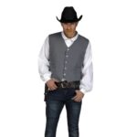 Chaleco gris de vaquero M L