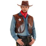 Chaleco vaquero marrón versátil | UNIVERSO FIESTA | Correos Market