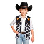 Chaleco de Vaquero negro estampado infantil Universal Niños