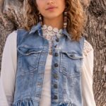 Chaleco de mezclilla para mujer con volantes – Isla Ibiza Bonita ibizamode