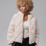 Jordan Brooklyn Chaqueta acolchada Mujer Blanco perla