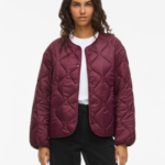 Chaqueta acolchada burdeos VILA
