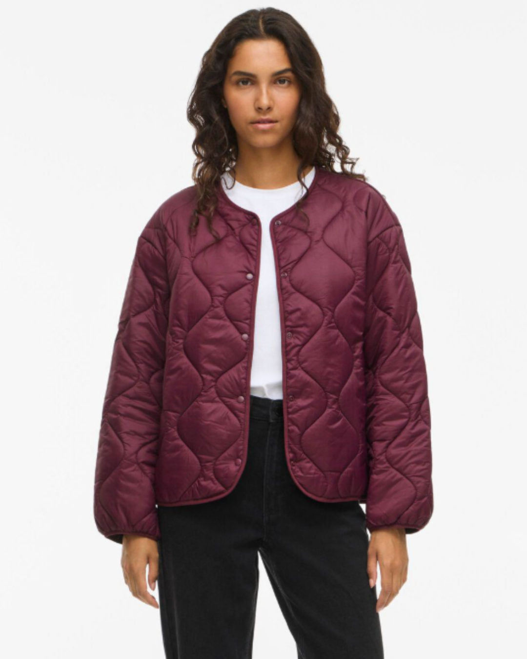 chaqueta-acolchada-885ttk.png Chaqueta acolchada burdeos VILA - Imagen 1