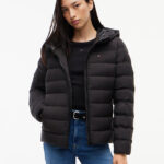 Chaqueta acolchada con capucha y cremallera | Negro | Tommy Hilfiger