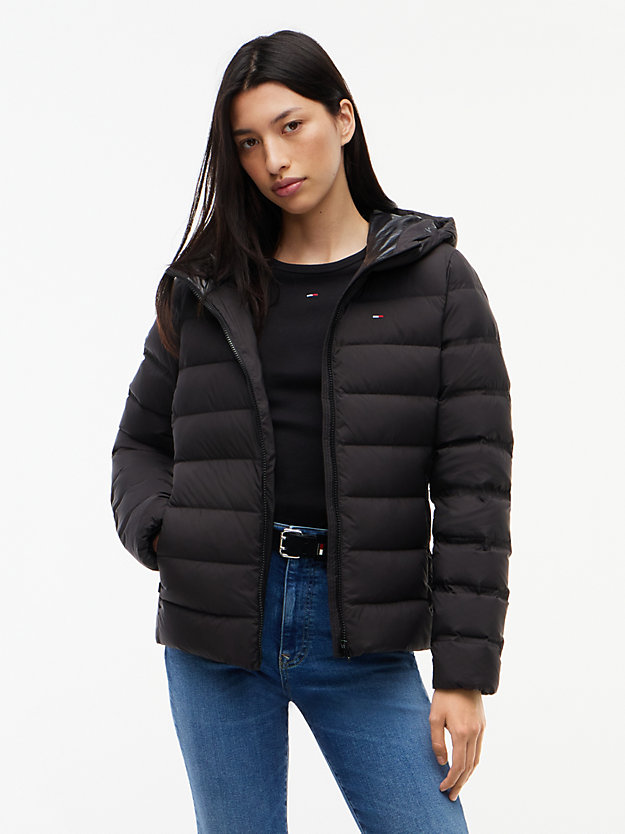 chaqueta-acolchada-892lkj-1.jpg Chaqueta acolchada con capucha y cremallera | Negro | Tommy Hilfiger - Imagen 1