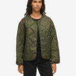 Chaqueta acolchada verde caqui VILA
