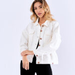 Chaqueta Outfit Con Sudadera Blanca Mujer Derek Sudaderas Con Bolsillos Para Mujer Chaqueta De Jean Blanca