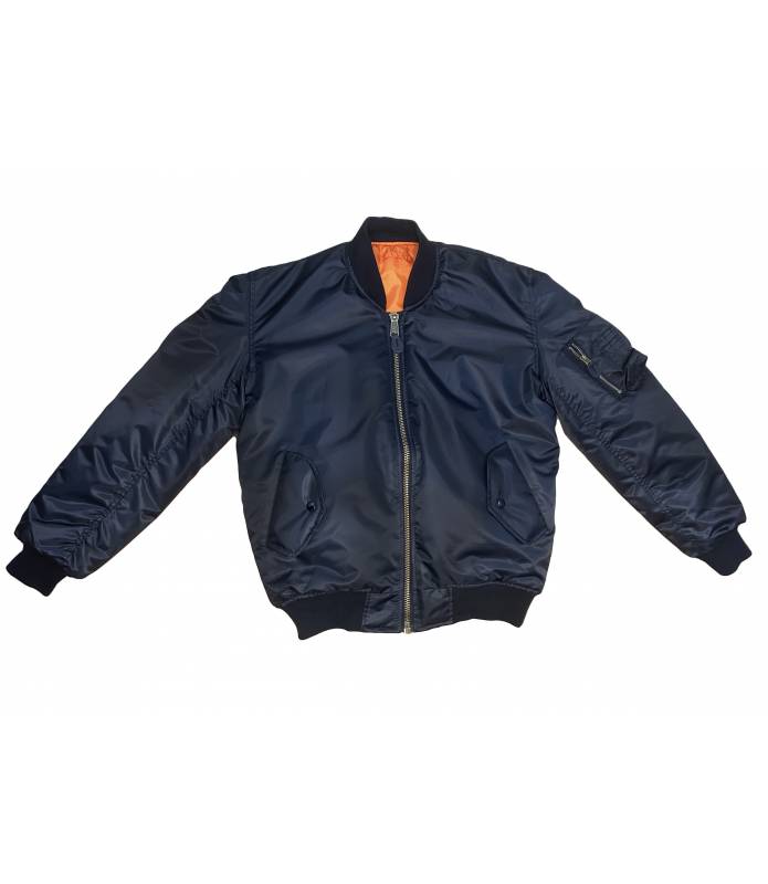chaqueta-bomber-010xgm-1.jpg Chaqueta Bomber Negra Unisex Reversible tipo Aviador BOMBERDW - Imagen 1
