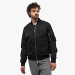 Chaqueta Bomber Negra Unisex | Scicon Sports