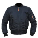 CHAQUETA BOMBER MOTO 100% KEVLAR NEGRA
