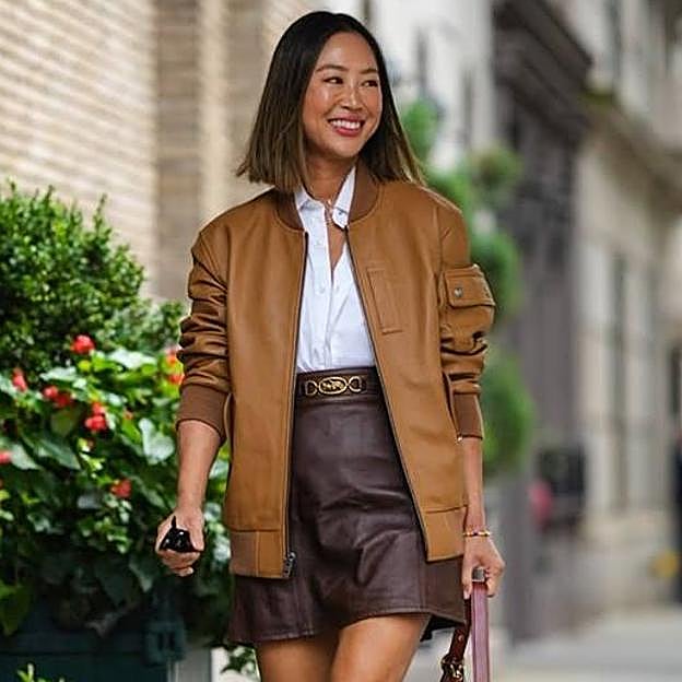 chaqueta-bomber-mujer-296qnw-1.jpg Chaqueta Bomber Mujer Oversize En Ante Sintético Cazadora Primavera E Invierno Con Cremallera Y Bolsillos - Imagen 1