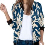 Chaqueta Bomber Mujer Abrigo Bomber Mujer Primavera Abrigos con Cremallera Chaqueta Chaqueta de impresión Mujer Moda Chaquetas de Verano Cazadora ...