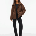 Chaqueta borreguito mujer marrón VILA | Vimelusa Teddy | Ouka