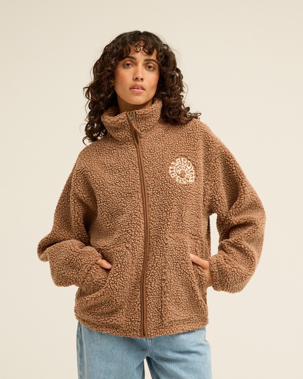 chaqueta-borreguito-mujer-485gbd-1.jpg Bring The Light Chaqueta de borreguito Marrón Mujer | Billabong - Imagen 1