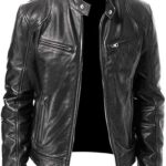 Chaqueta De Cuero Hombre Chaqueta Cuero Hombre Negra Chaquetas Encerada Moto Invierno Cazadora Otoño Piel Moto Cazadora Vaquera Borrego Para Casaco Homem De Entretiempo Polipiel Motera Marron Piel: Amazon.es: Moda