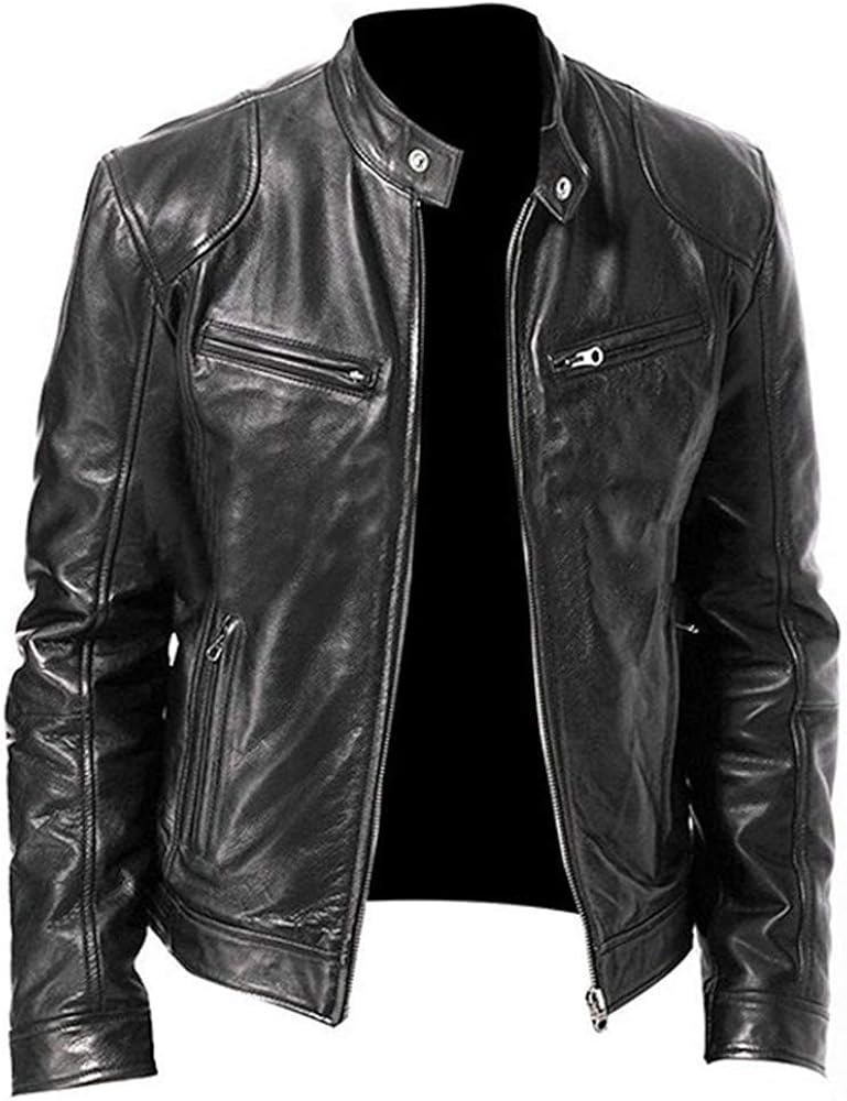 chaqueta-de-cuero-271ttl-1.jpg Chaqueta De Cuero Hombre Chaqueta Cuero Hombre Negra Chaquetas Encerada Moto Invierno Cazadora Otoño Piel Moto Cazadora Vaquera Borrego Para Casaco Homem De Entretiempo Polipiel Motera Marron Piel: Amazon.es: Moda - Imagen 1