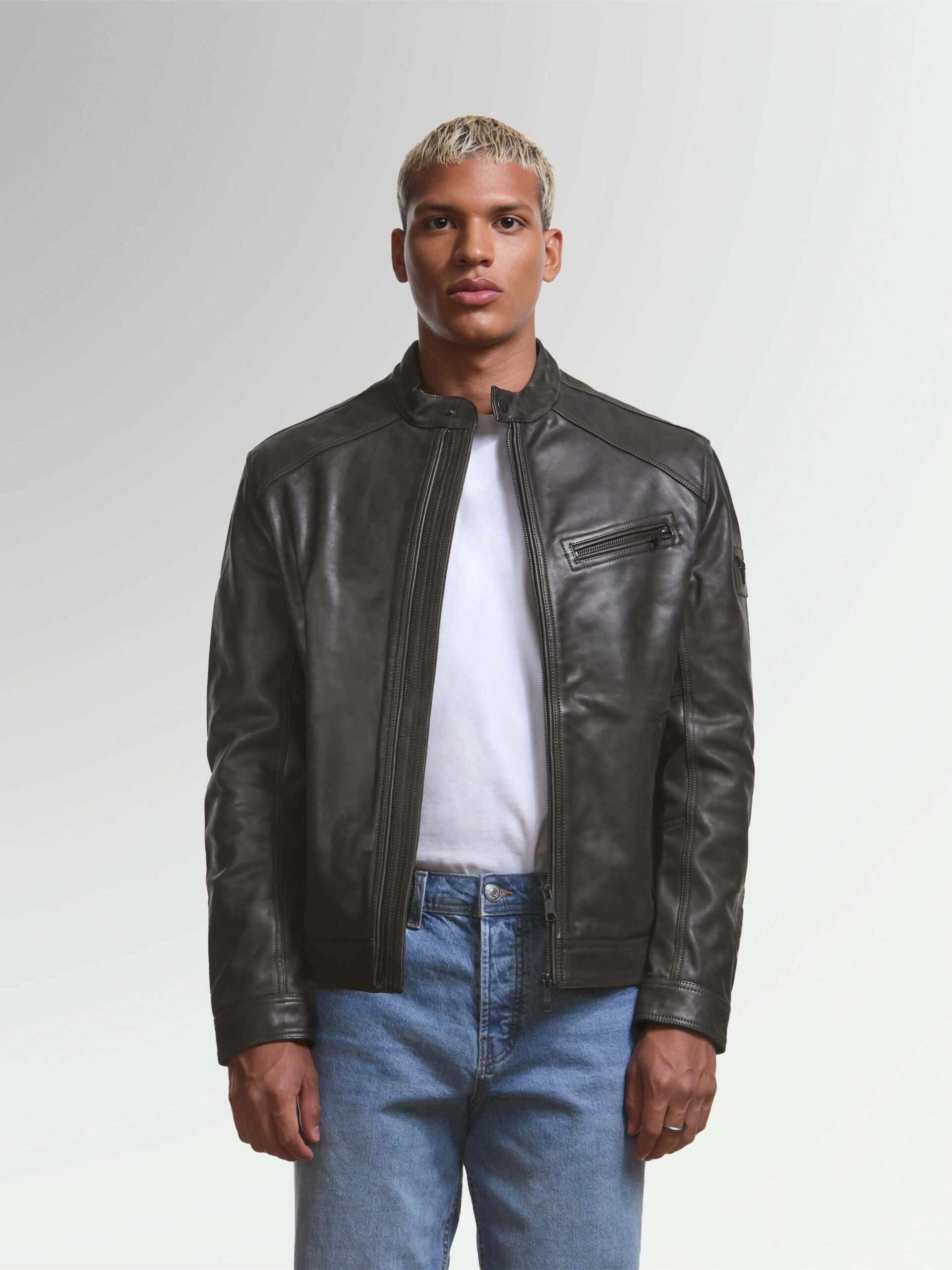 chaqueta-de-cuero-hombre-081nmj-1.jpg CHAQUETA DE CUERO HOMBRE L - Imagen 1