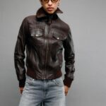 Chaquetas de cuero marrones para mujer | Stradivarius España